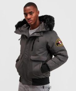 Zavetti Nederland | Zavetti abelli tech bont bomberjack met capuchon alessandro grijs ZNL48281