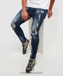 Zavetti Nederland | Zavetti blauwe damiano 2.0 slanke denimjeans alessandro ZNL4852