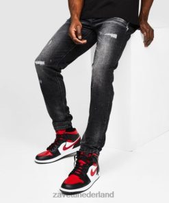 Zavetti Nederland | Zavetti ettore losse fit jeans van alessandro zwart ZNL4842