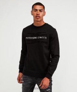 Zavetti Nederland | Zavetti zwart alessandro novazzi sweatshirt ZNL4839